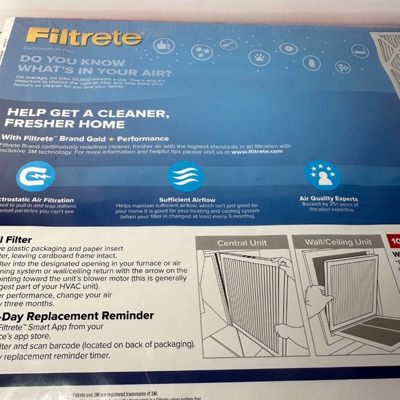 3M Allergen Filtrete Filter New 1000 14 x 14 x 1 - Picture 6 of 6